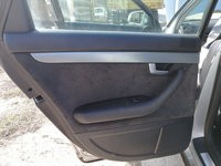 Panou Tapiterie Fata Interior Piele Intoarsa Neagra Usa Portiera Stanga Spate Audi A4 B7 2005 - 2008