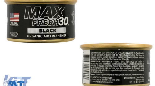 Paradise Aer Fresh Odorizant Organic Tip Conserva Max Fresh 30 4 Bucati Black