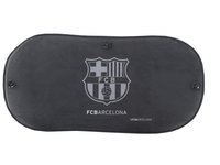 Parasolar auto luneta spate FC Barcelona cu ventuze , dimensiune 50 x 100 cm