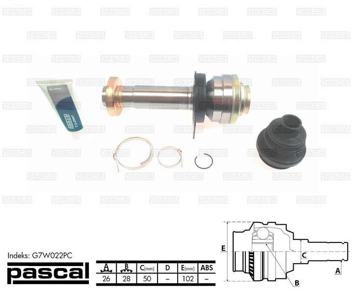 Pascal cap planetara dreapta la cutie pt vw t5,multivan mot 1.9 diesel