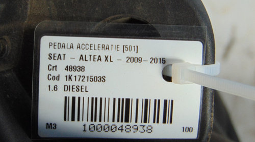 Pedala acceleratie Seat Altea XL din 2009, motor 1.6 Diesel 1K1721503S
