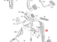 Pedala ambreiaj Volkswagen Transporter T5 bus 2.0 TDI