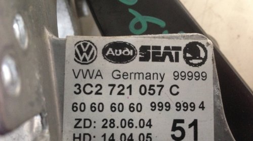 Pedala Frana VW PASSAT B6 SKODA 1.8 FSI 2000 FSI COD 3C2721057C