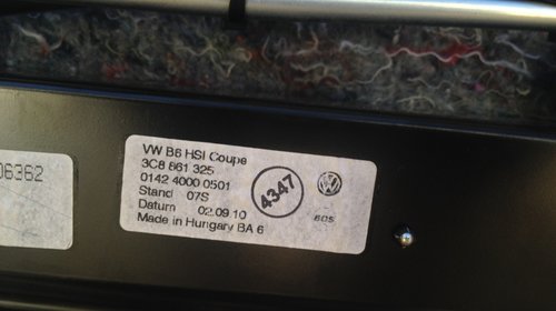 Perdeluta electrica VW Passat CC 3C8861325 3C8 861 325