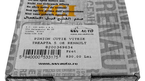 Pinion Cutie Viteze Treapta 5 Oe Renault 8200369634