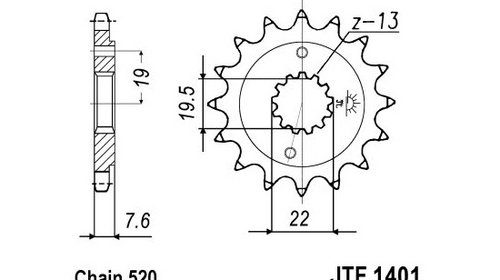 Pinion lant Producator JT JTF140115