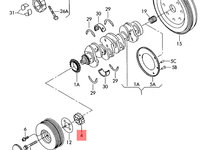 Pinion vibrochen 2.0 TDI (E4) Seat Leon 1P DSG 103 kw BKD 2007 2008 OEM 038105263F