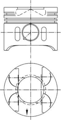 Piston 8801 STD MERCEDES C CL203 C T-MODEL S203 C W203 CLC CL203 CLK C209 E T-MODEL S211 E VF211 E W211 S W220 SP MERCEDES-BENZ E-CLASS (W211), Sedan, 03.2002 - 03.2009 Kolbenschmidt 97482600