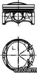 Piston AUDI A4 8K2 B8 KOLBENSCHMIDT 40251600