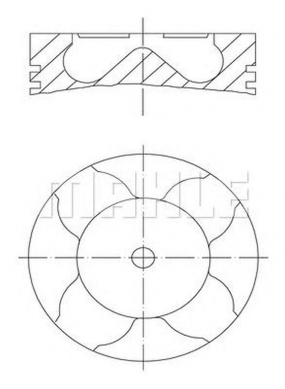 Piston AUDI A4 Cabriolet 8H7 B6 8HE B7 MAHLE ORIGINAL 0334300