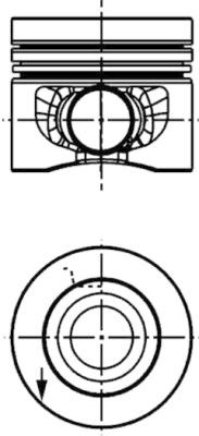 Piston KOLBENSCHMIDT 40558610 model VW MULTIVAN T5 (7HM, 7HN, 7HF, 7EF, 7EM, 7EN) CAAC; CCHA 1968cc 140cp 103kW 2009 2010 2011 2012 2013 2014 2015