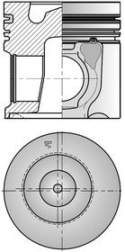 Piston KOLBENSCHMIDT 41504600 compatibil cu DEUTZ-FAHR AGROTRON BF 6M 1013 E 7146cc 144cp 106kW 1995 1996 1997 1998 1999 2000 2001 2002 2003 2004