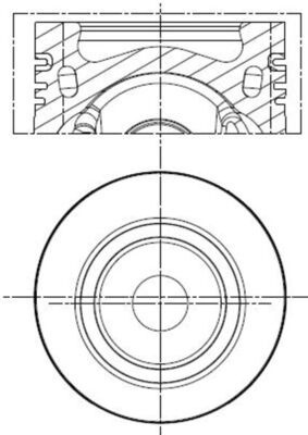 Piston MAHLE 028PI00141000 model VW CADDY ALLTRACK microbus (Saab) CUUB; DFSB 1968cc 150cp 110kW 2015 2016 2017 2018 2019 2020