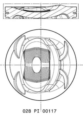 Piston MAHLE VW JETTA III (1K2) 2006-2010 - 028 PI 00117 002