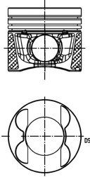 Piston MERCEDES C-CLASS T-Model (S204) (2007 - 2014) KOLBENSCHMIDT 40809600