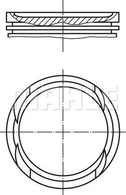 Piston OPEL MOKKA / MOKKA X (J13), Crossover, 06.2012 - MAHLE 011 PI 00112 002