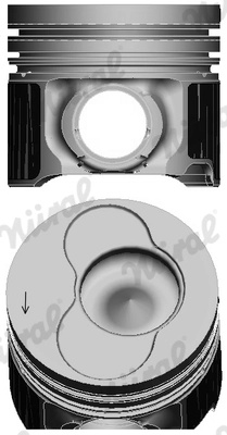 Piston pentru cilindrul 5 Nüral VW TRANSPORTER T5 platou / sasiu (7JD, 7JE, 7JL, 7JY, 7JZ, 7FD, 2003-2009 - 87-421000-20