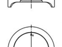 Piston PEUGEOT PARTNER combispace (5F) (1996 - 2012) KOLBENSCHMIDT 40161600 piesa NOUA