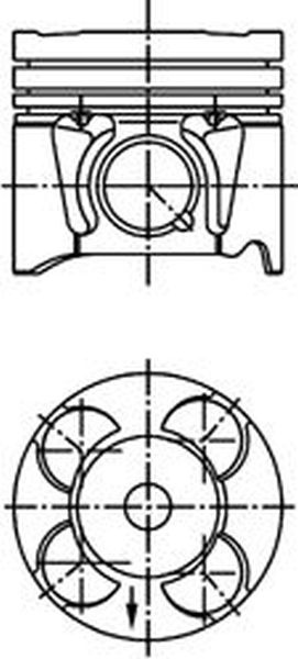 Piston SUZUKI SWIFT III MZ EZ KOLBENSCHMIDT 40213610