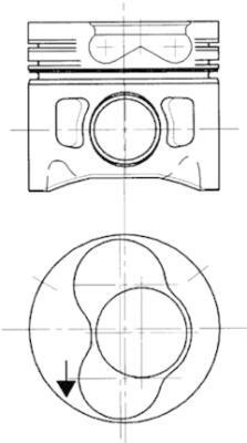Piston # Vw Caddy 1.9 panel ii caroserie [9k9a] sdi motorina 64cp/47kw AEY; AYQ 1995 1996 1997 1998 1999 2000 2001 2002 2003 2004 # 94427700 # KOLBENSCHMIDT