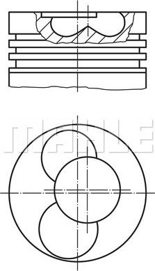 Piston VW CADDY II (9K9A), Box/MPV, 11.1995 - 01.2004 MAHLE 030 40 00