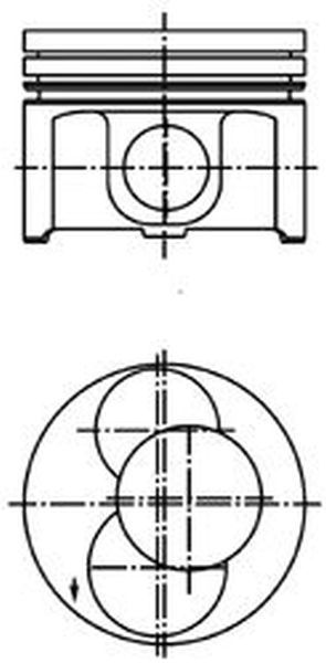 Piston VW CADDY II combi 9K9B KOLBENSCHMIDT 40093720