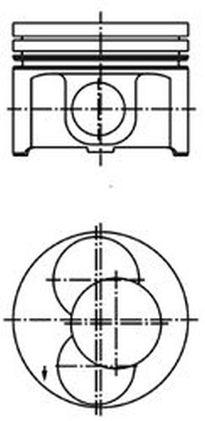 Piston VW CADDY II combi 9K9B KOLBENSCHMIDT 40092700