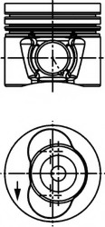 Piston # Vw Lt 2.5 mk ii bus [2db; 2de; 2dk] tdi motorina 109cp/80kw ANJ; AVR 1999 2000 2001 2002 2003 2004 2005 2006 # 40734600 # KOLBENSCHMIDT