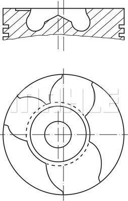 Piston VW LT 28-35 II bus 2DB 2DE 2DK MAHLE 151 12 00