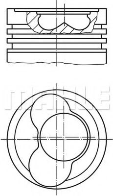 Piston VW LT II bus (2DB, 2DE, 2DK) (1996 - 2006) MAHLE ORIGINAL 030 59 02 piesa NOUA