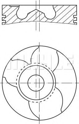 Piston VW LT Mk II bus (2DB, 2DE, 2DK) (1996 - 2006) MAHLE ORIGINAL 151 10 00