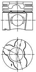 Piston VW LT Mk II bus (2DB, 2DE, 2DK) (1996 - 2006) KOLBENSCHMIDT 97412700