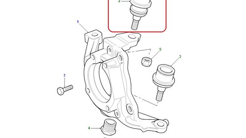 Pivot directie superior fata FTC3570 Discovery 2 / Range Rover P38