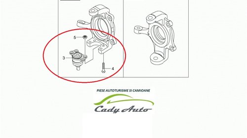 Pivot inferior fata SSangyong stanga dreapta