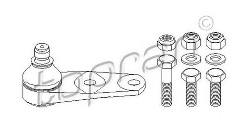 Pivot RENAULT CLIO I B C57 5 357 TOPRAN 70019