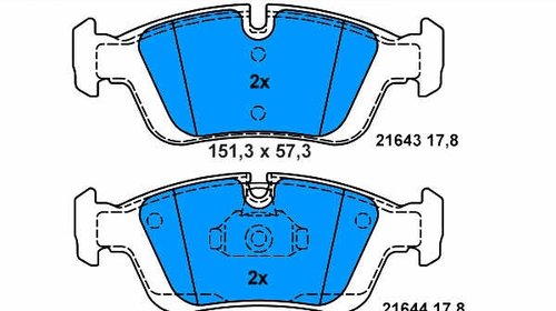 Placute de frana fata BMW E36 - cod: 13.0460-