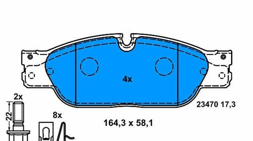 Placute de frana fata Jaguar S-Type - Ate cod