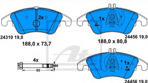 Placute de frana fata Mercedes Benz E Class W