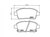 Placute de frana Toyota YARIS/VITZ (SCP1_, NLP1_, NCP1_) 1999-2005 #2 0252351017