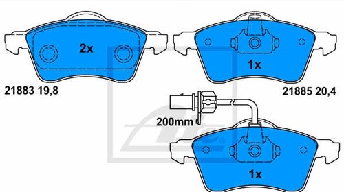 Placute de frana VW Transporter - Ate