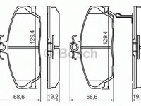 Placute frana 0 986 424 214 BOSCH pentru Rover 800 Rover 200 Rover Cabriolet Rover 400 Honda Concerto Honda Civic Land rover Freelander Rover 25 Rover 45