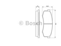 Placute frana 0 986 424 313 BOSCH pentru Toyota Land Toyota Hilux Toyota Tacoma Toyota 4 Mitsubishi Montero Mitsubishi Pajero Mitsubishi Pajeroshogun Mitsubishi Shogun