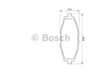 Placute frana 0 986 424 512 BOSCH pentru Chevrolet Matiz Chevrolet Spark Daewoo Lanos Daewoo Matiz Chevrolet Sens Chevrolet Lanos