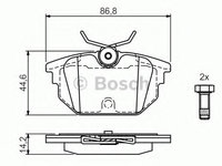 Placute frana 0 986 424 545 BOSCH pentru Fiat Barchetta Fiat Bravo Alfa romeo Gtv Alfa romeo Spider Fiat Coupe Fiat Marea Alfa romeo 145 Alfa romeo 146 Fiat Brava