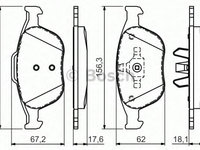 Placute frana 0 986 424 701 BOSCH pentru Ford Focus Ford Tourneo Ford Transit Ford Fiesta Ford Ikon