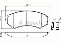 Placute frana 0 986 424 709 BOSCH pentru Mitsubishi Montero Mitsubishi Pajero Mitsubishi Pajeroshogun Mitsubishi Shogun Mazda Bongo Mazda E-serie Mitsubishi Grandis