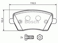 Placute frana 0 986 424 795 BOSCH pentru Renault Modus Dacia Duster Dacia Logan Renault Kangoo Renault Logan Renault Tondar Renault Clio Renault Euro Nissan Note Nissan March Nissan Micra