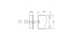 Placute frana 0 986 460 955 BOSCH pentru Opel Kadett Opel Vectra Opel Calibra