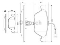 Placute frana 0 986 494 004 BOSCH pentru Fiat Coupe Fiat Bravo Alfa romeo 146 Alfa romeo Gtv Alfa romeo Spider Fiat Marea Alfa romeo 156 Alfa romeo 145 Alfa romeo Gt Alfa romeo 147