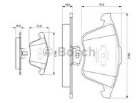 Placute frana 0 986 494 077 BOSCH pentru Volvo C70 Volvo S40 Volvo V50 Ford Focus Mazda 3 Mazda Axela Volvo V40